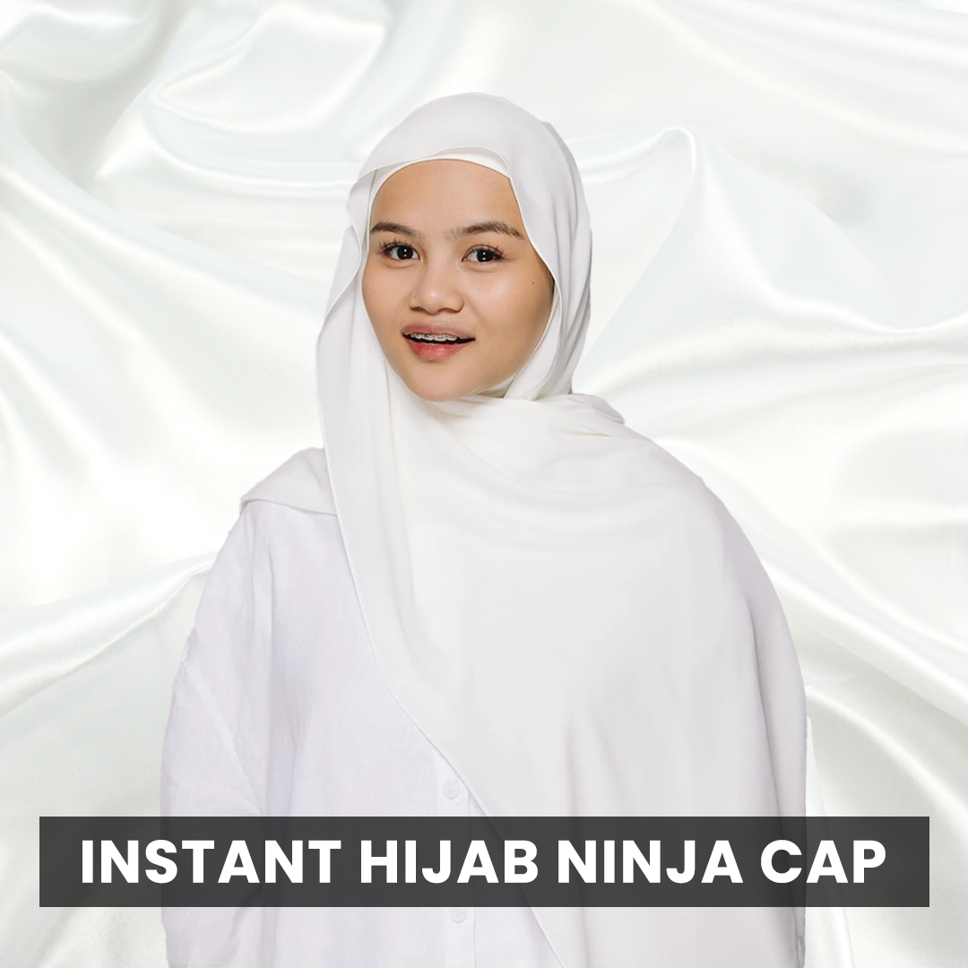 Georgette Instant Hijab With Ninja Cap