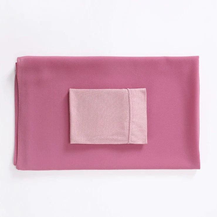 Soft Georgette Hijab and cap set in Blossom color, designed for a natural look & Modest Clothing.