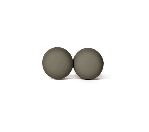Matte Hijab Magnets (Circle) - Grey - (Pair of 2)