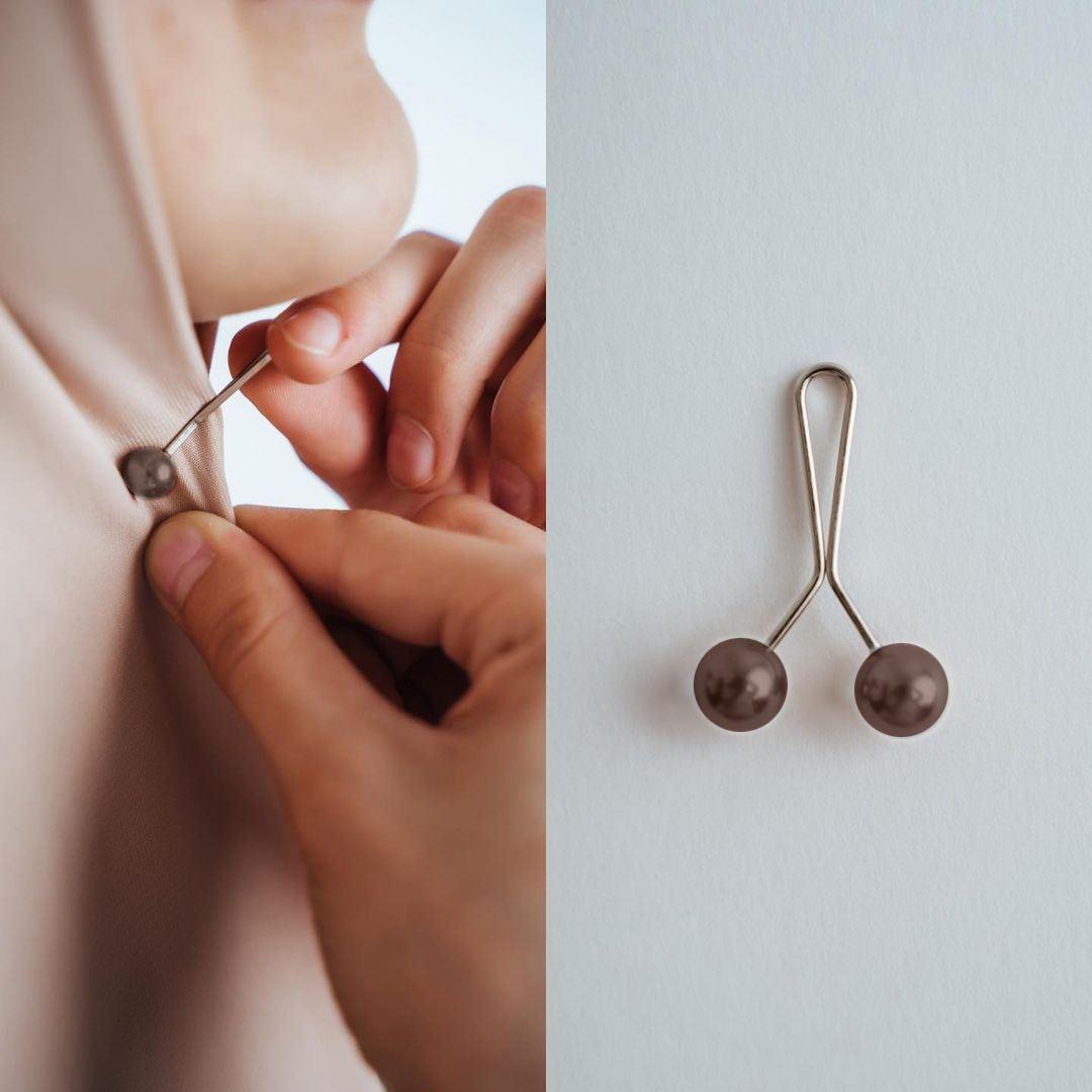 Turkish Hijab Pins - Pack of 6 featuring elegant designs inspired by Turkish craftsmanship, perfect for securing hijabs while adding a sophisticated touch to any style.