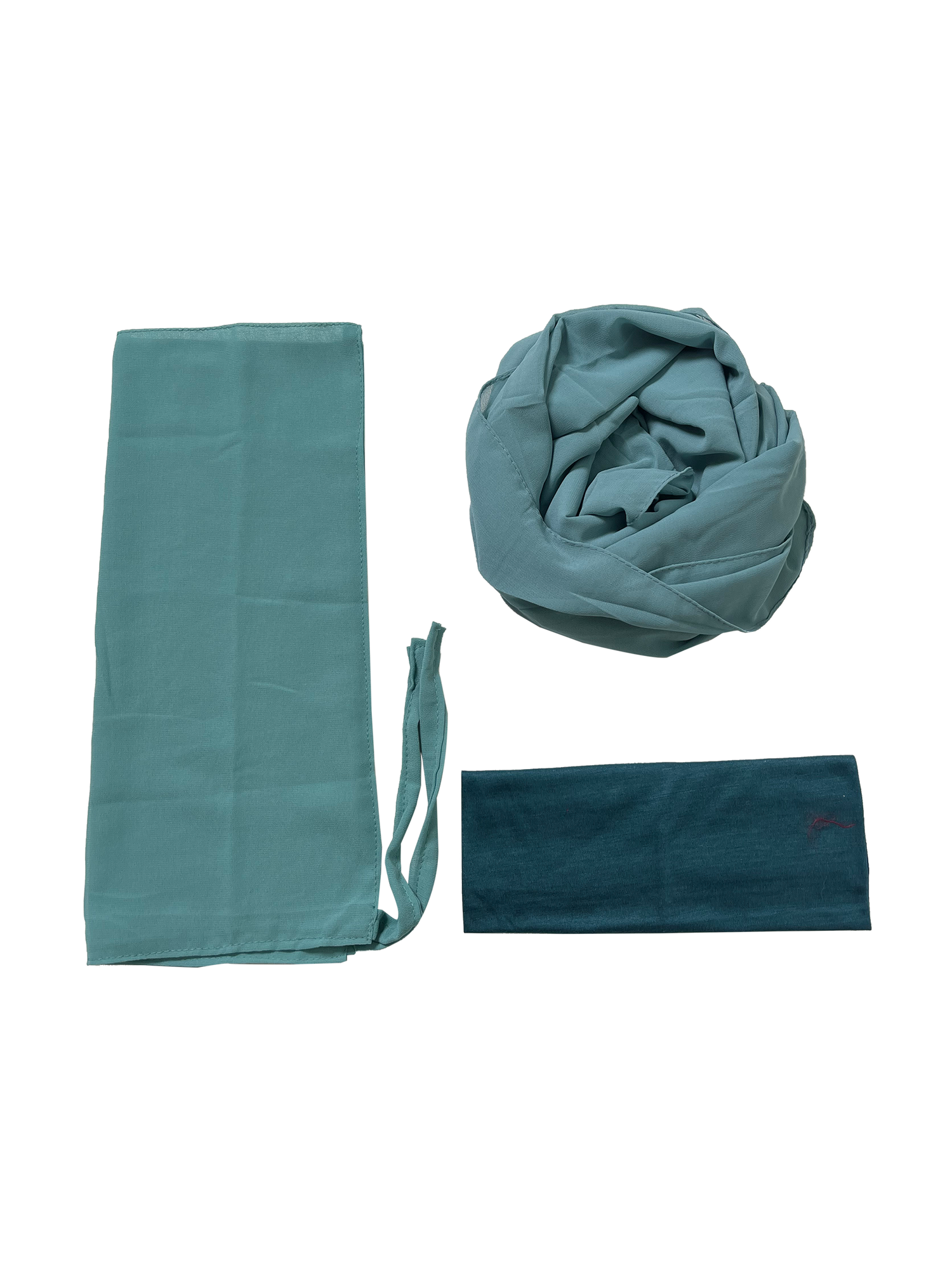 Hijab and Niqab set in Teal Blue