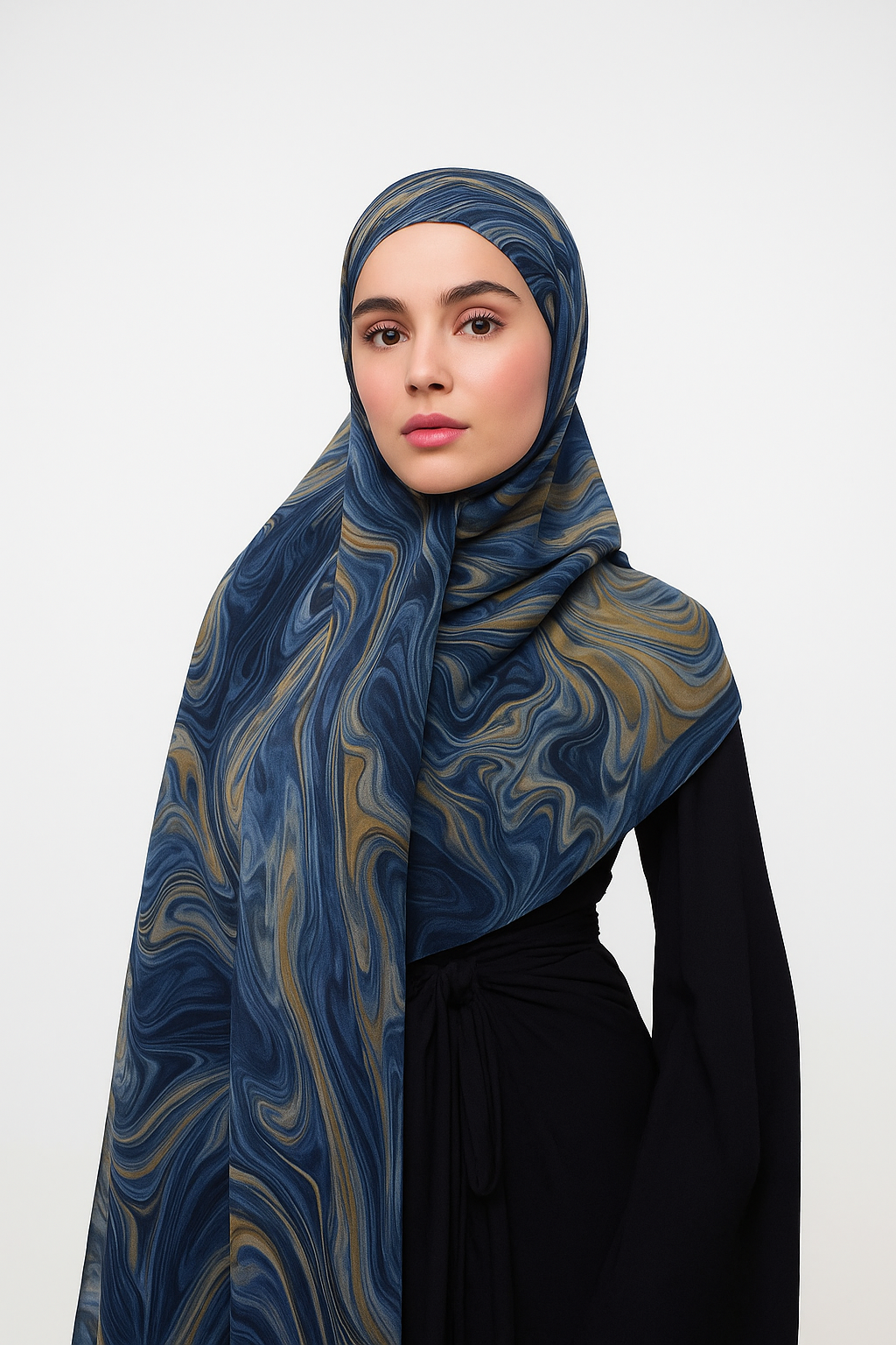 Printed Modal Hijab - Aurora Marble