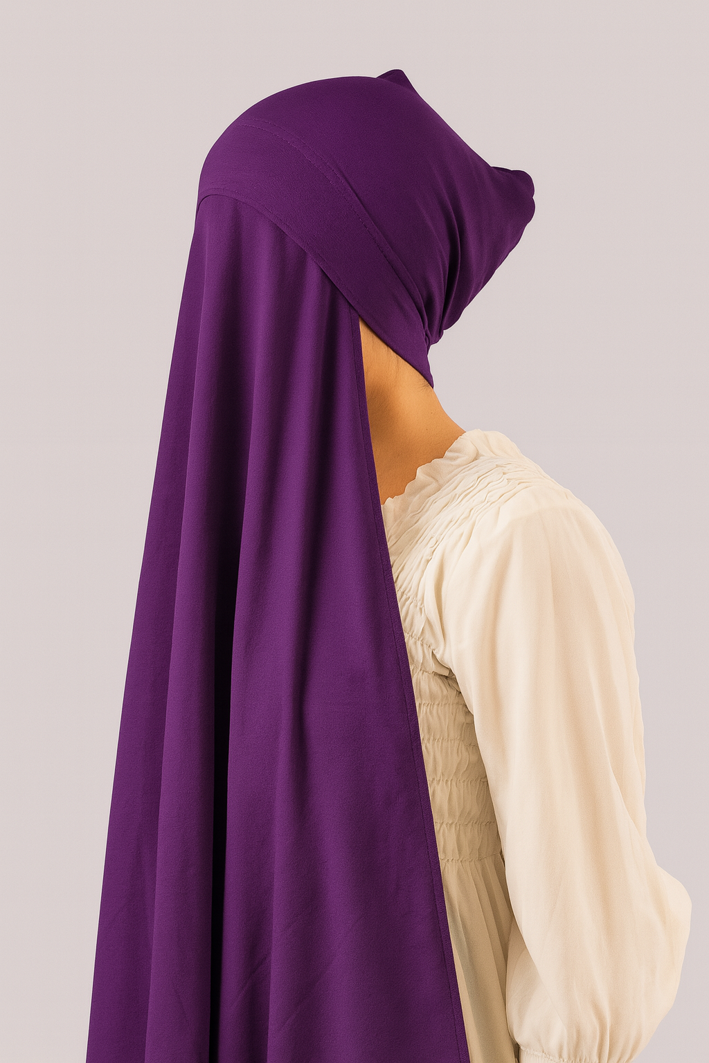 Jersey Instant Hijab in Dark Purple