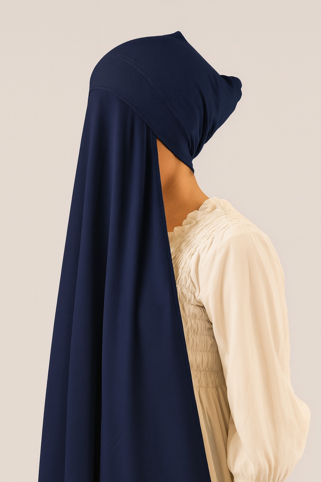Jersey Instant Hijab in Navy Blue