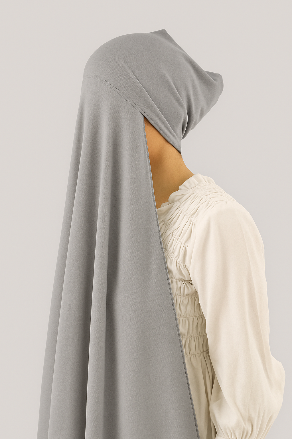 Jersey Instant Hijab in Light Grey