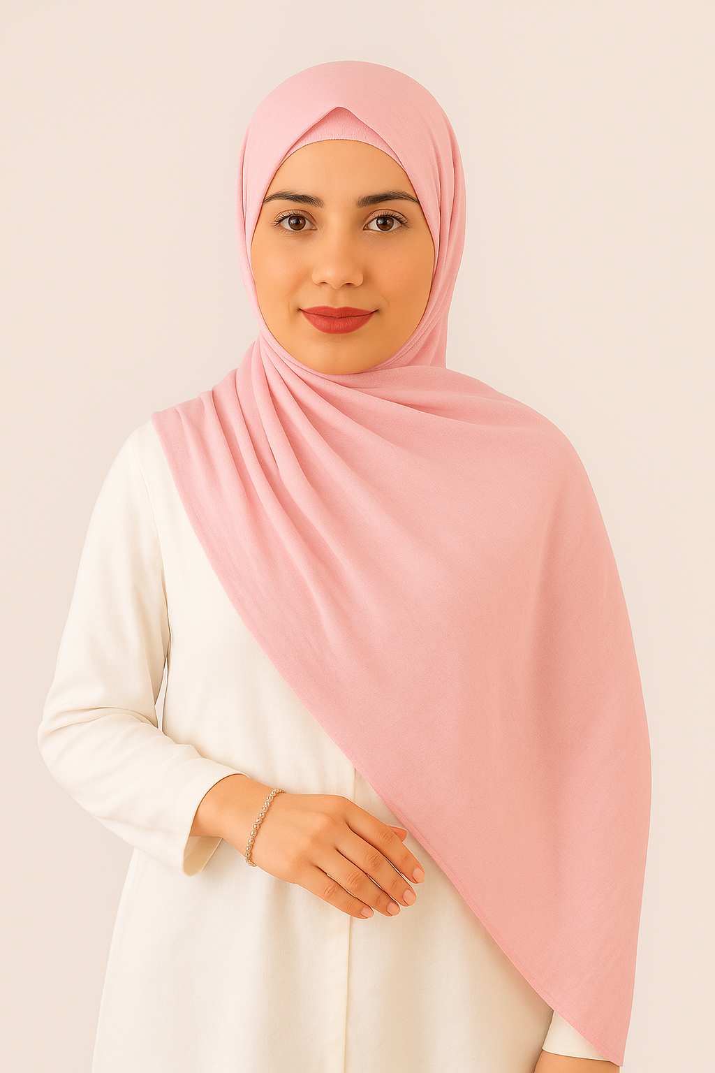 Instant Modal Hijabs In Pastel Pink