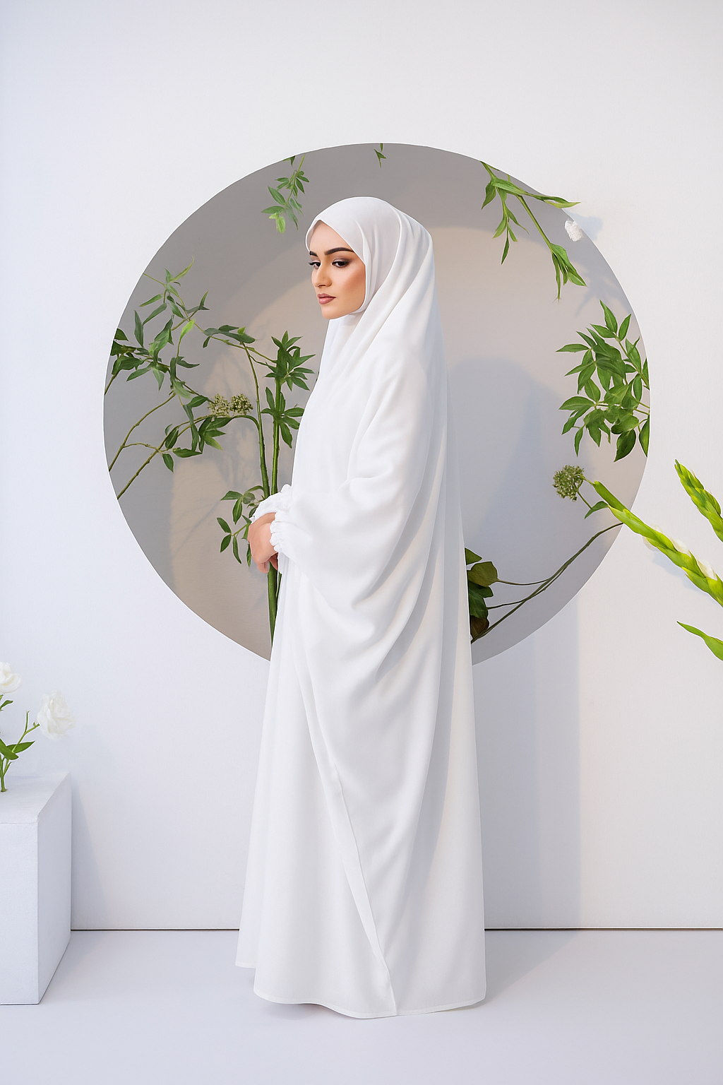 Namaz Chadar in White