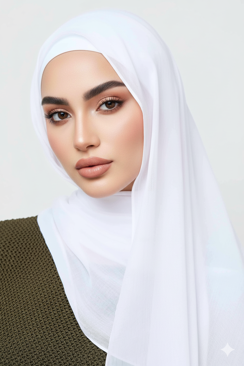 Modal Hijab - White
