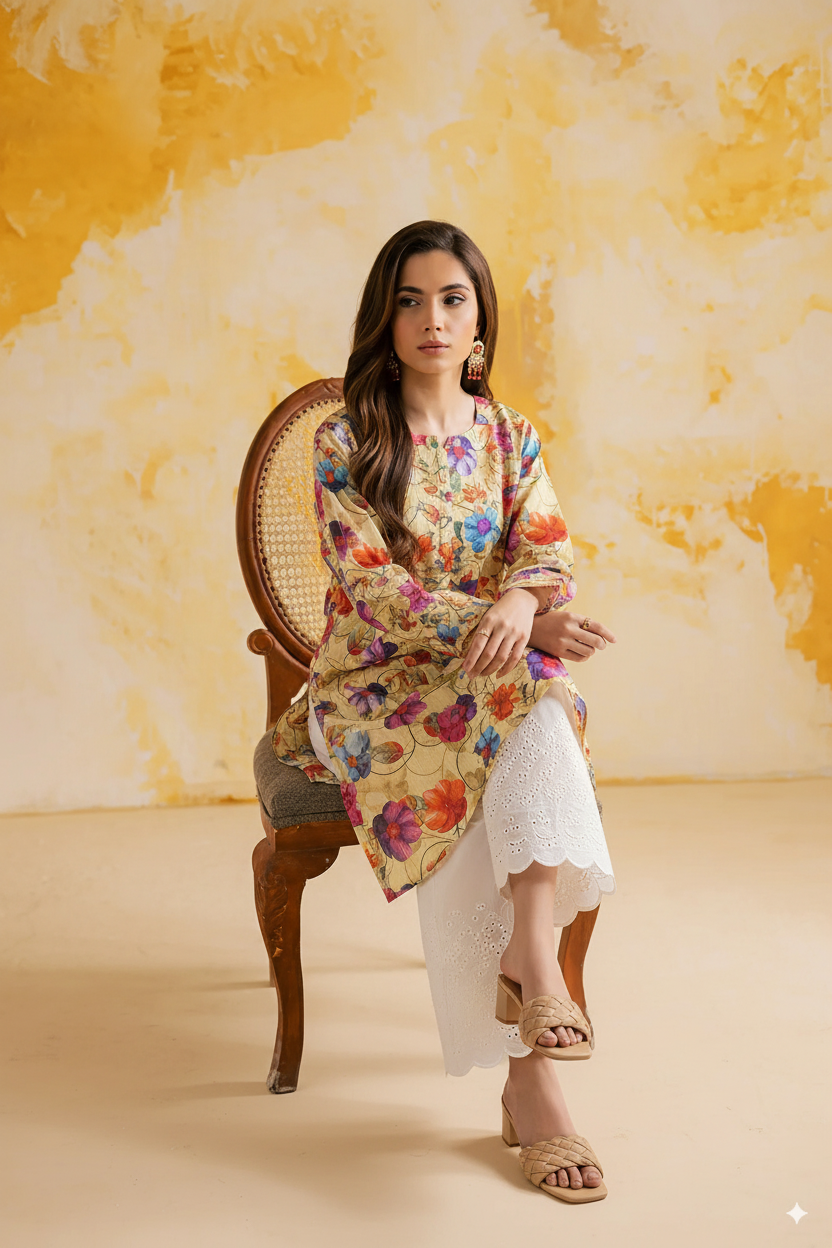 Co-Ord Set Golden Flora