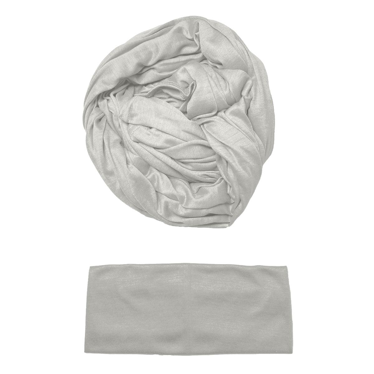 Elegant and premium jersey hijab and cap set, White Color.