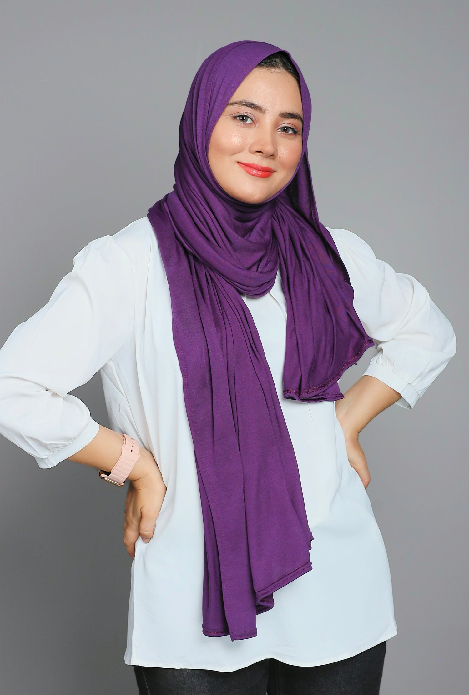 Jersey Hijab in Violet