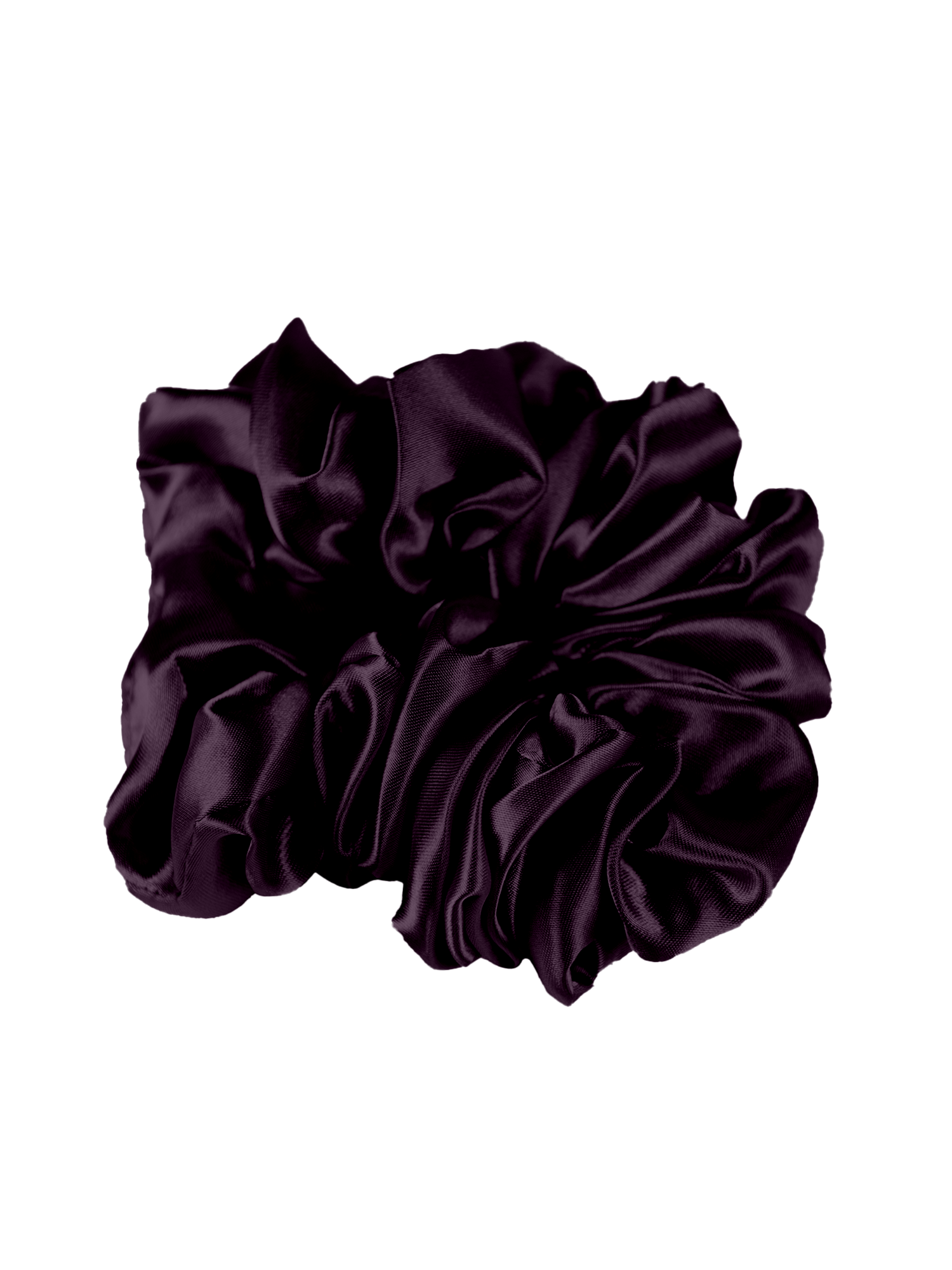 Silk Scrunchie in Dark Purple