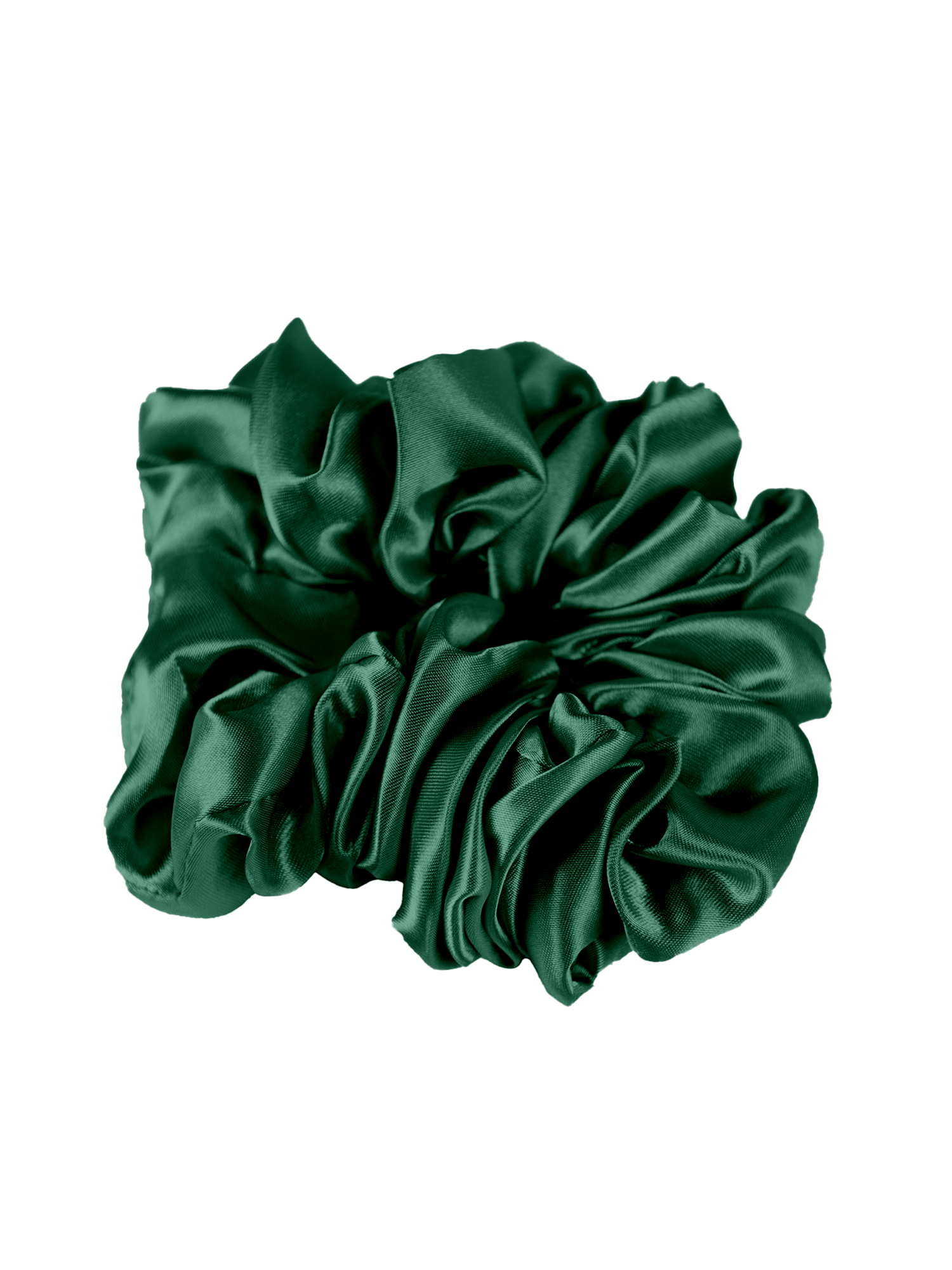 Silk Scrunchie in Emerald Green