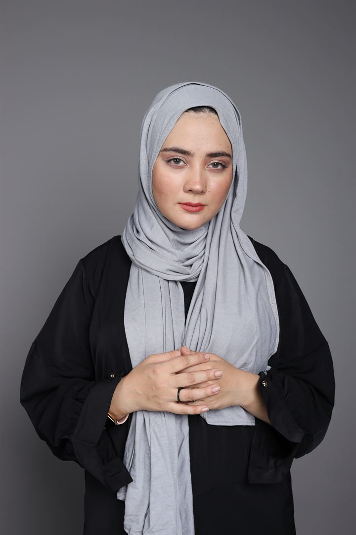 Jersey Hijab in Light Grey