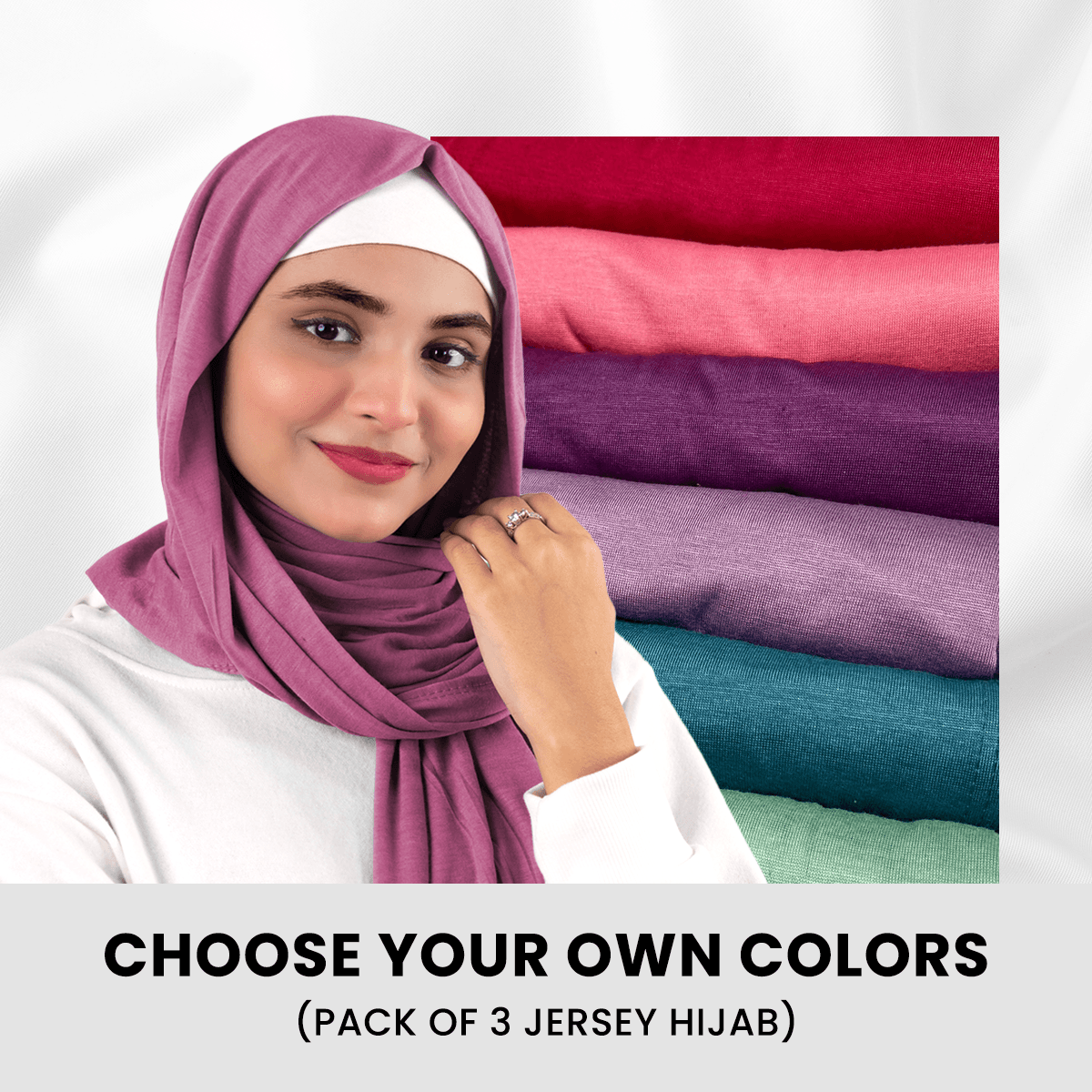 Jersey hijabs. pack of 3. Featuring chic colors and comfort. Elegant & stylish Premium JErsey.