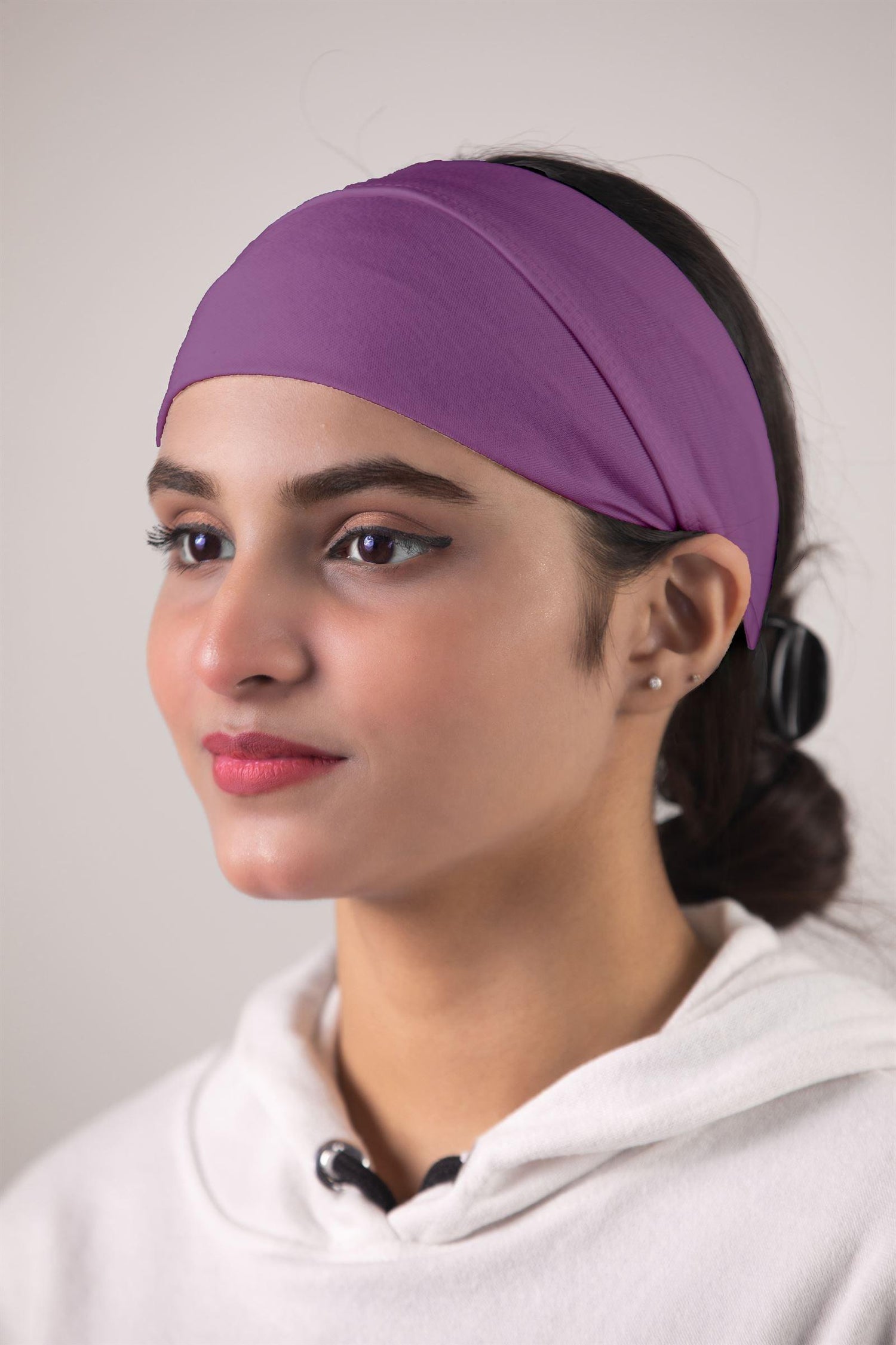 No Slip Hijab Head Band in Purple Color.