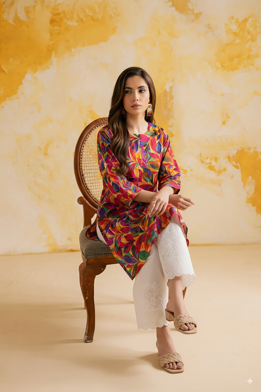 Co-Ord Set Vibrant Foliage