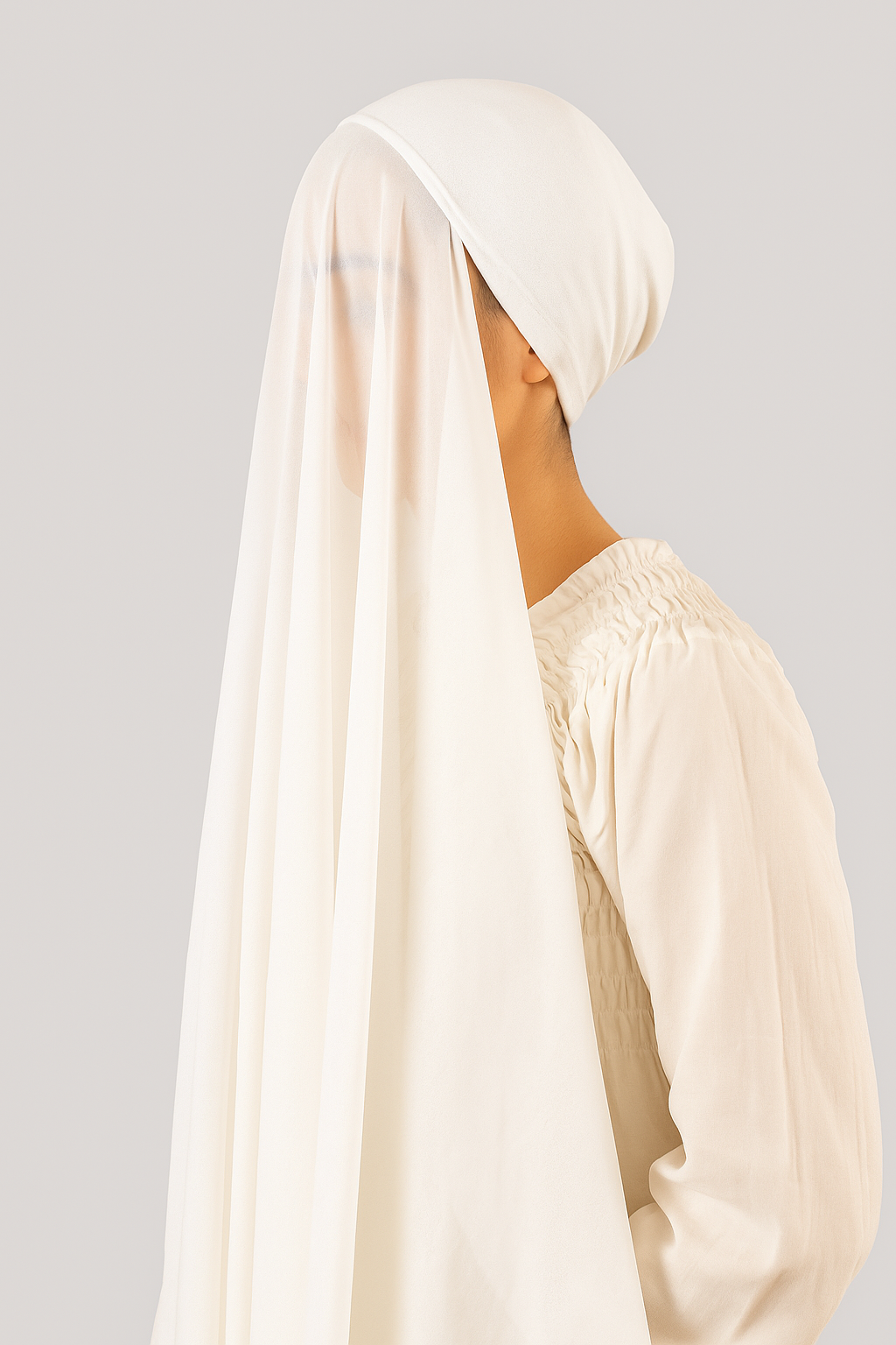 Turkish Instant Hijab in White