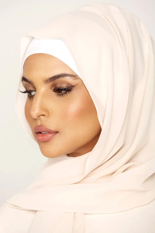 Plain Georgette Hijab in Butter