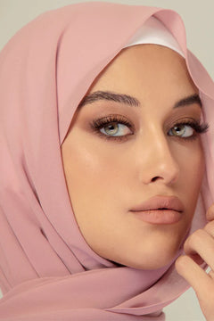 Plain Georgette Hijab in Dusty Pink