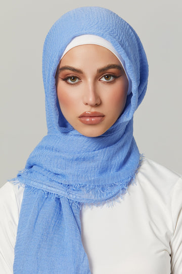 Crinkle Viscose Hijab in Maldives. Girl styling in Soft & Easy to Care Viscose.