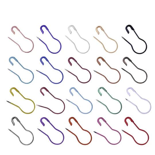 No-Snag Hijab Pins designed to securely hold hijabs without damaging delicate fabrics. These pins feature a sleek, elegant design that glides smoothly, preventing snags and unsightly holes. Perfect for all fabric types, they provide a reliable hold while enhancing your overall look.