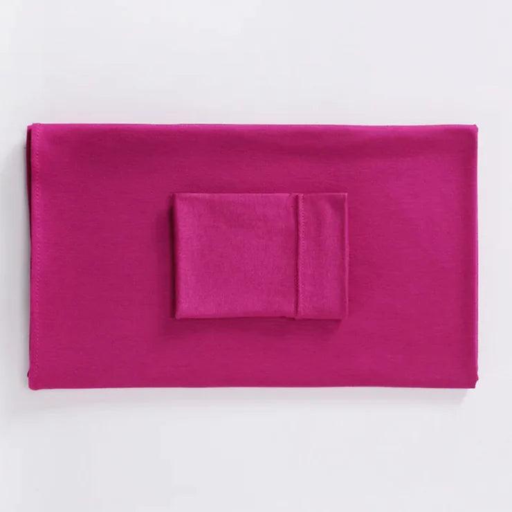 Georgette Hijab and cap set in fuchsia. Offering softness and durability.