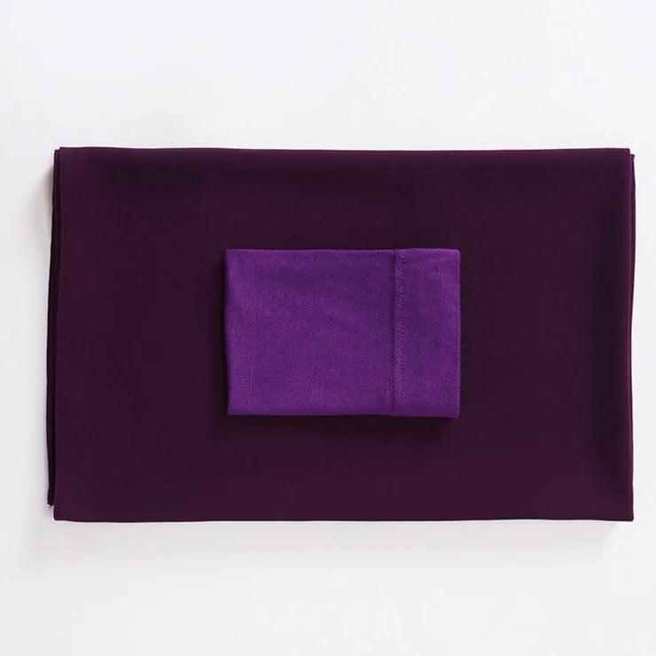 Classic Georgette Hijab and cap set in Dark purple.