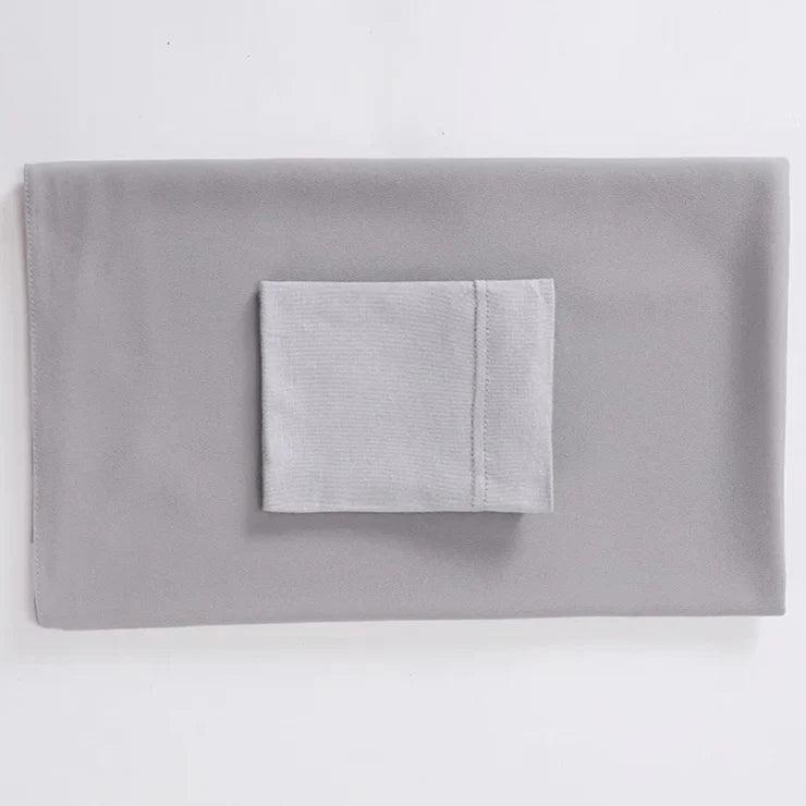 Georgette Hijab and cap set in light grey. Adds charm to any wardrobe.