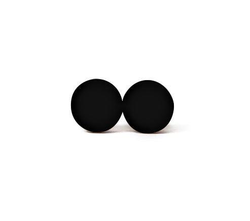 Matte Hijab Magnets (Circle) - Black - (Pair Of 2)