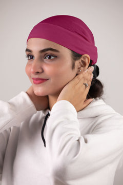 Everyday Soft Tube Hijab Cap - Pink color.