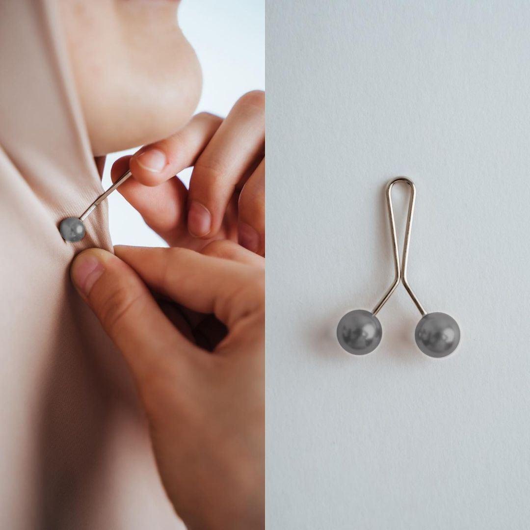 Turkish Hijab Pins - Pack of 6 featuring elegant designs inspired by Turkish craftsmanship, perfect for securing hijabs while adding sophistication to any style.