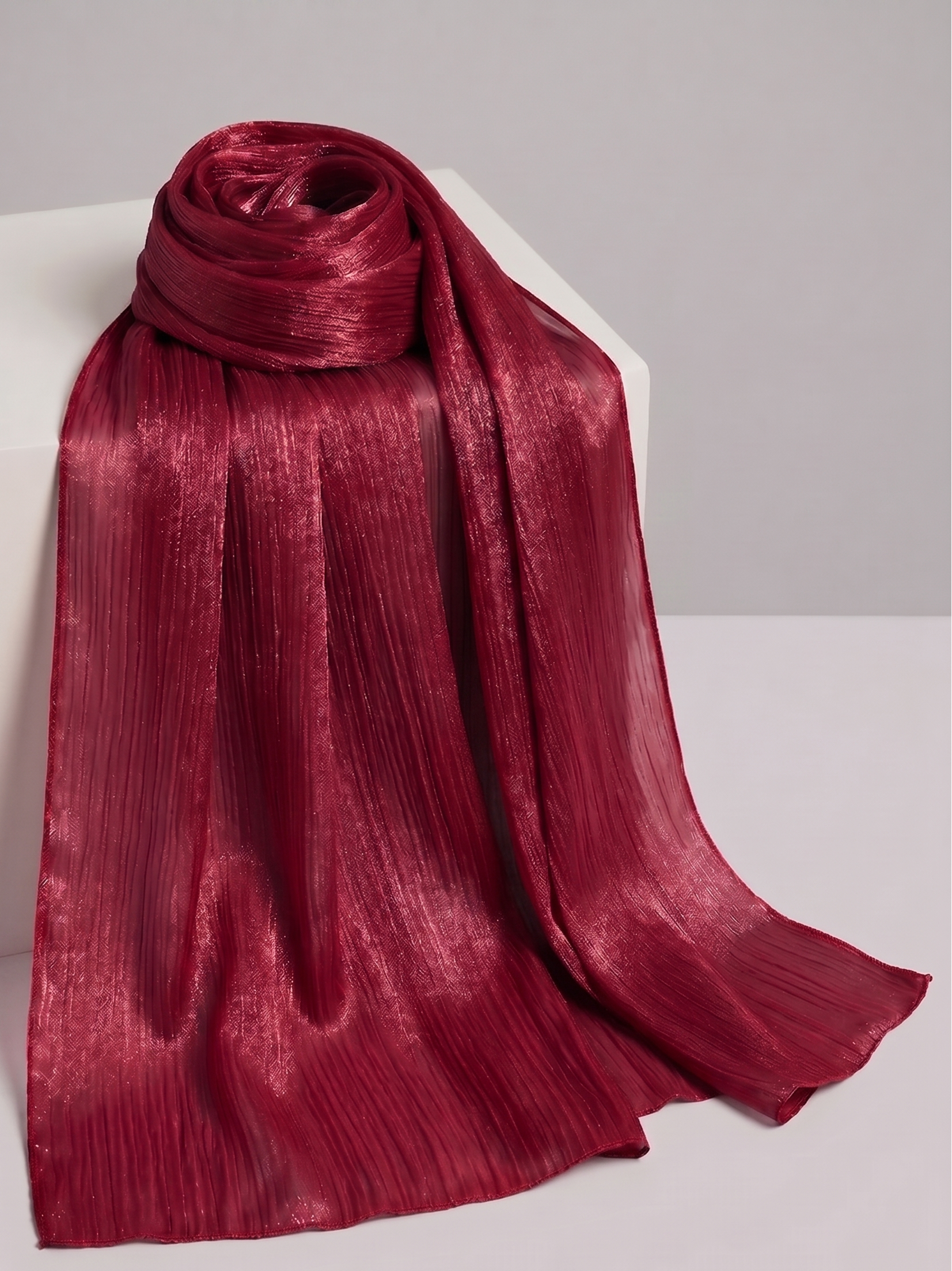 Chiffon Luxe in Crimson Red