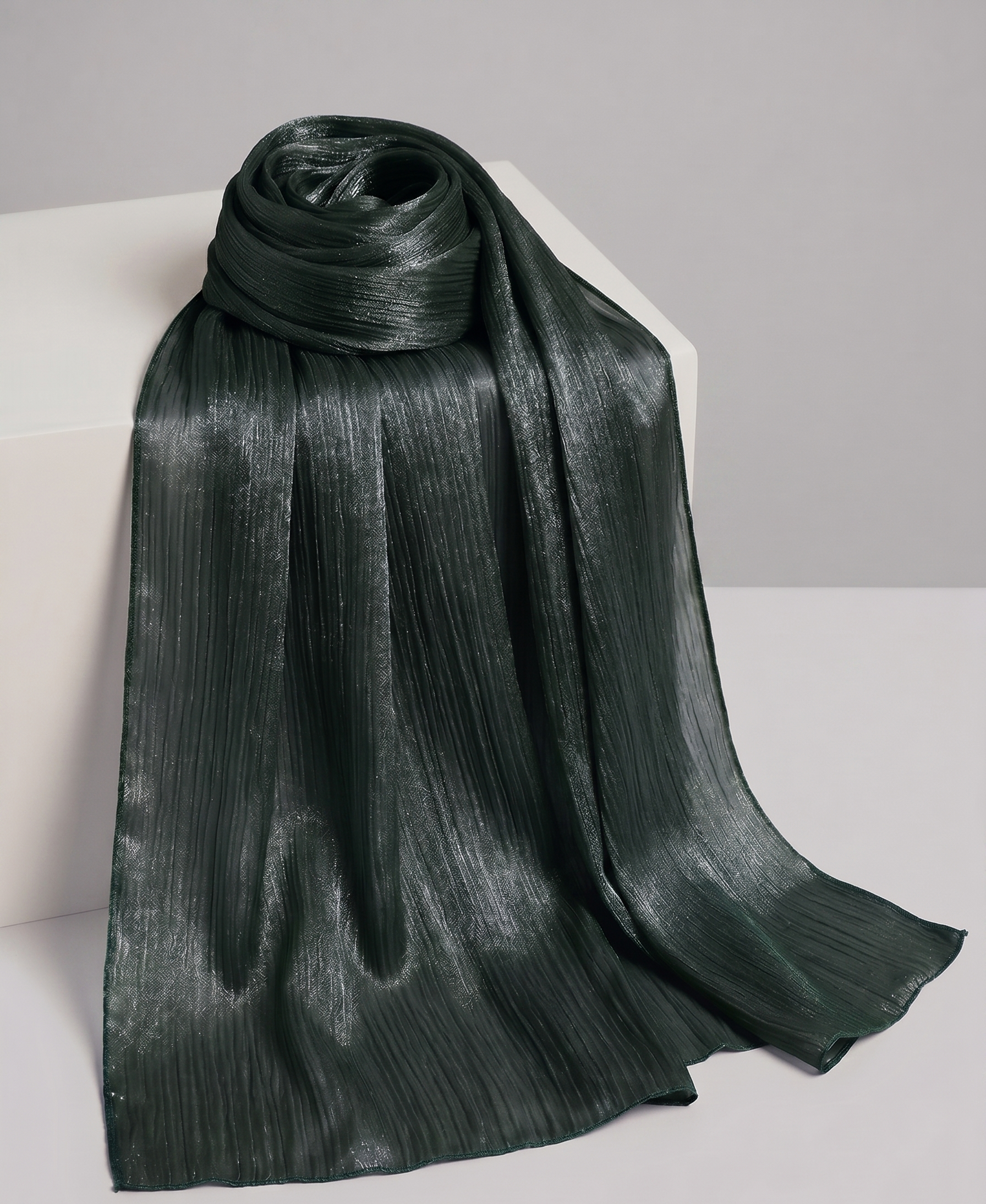 Chiffon Luxe in Dark Forest Green