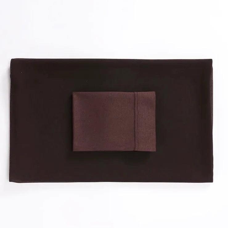 Versatile Georgette Hijab and cap set in nutella, combining comfort and elegance.
