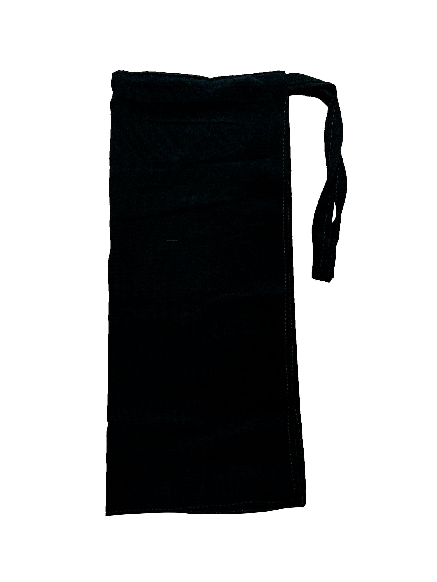 Elegant Tie Back Niqab in Black, featuring an adjustable tie-back design.