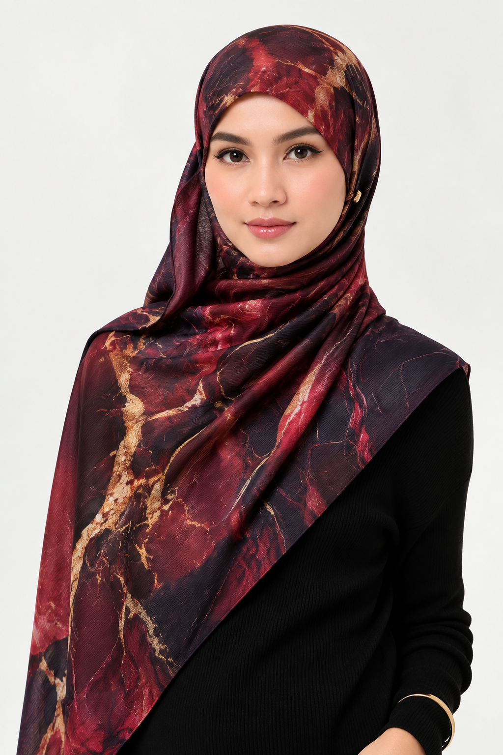 Printed Silk - Ember Marble