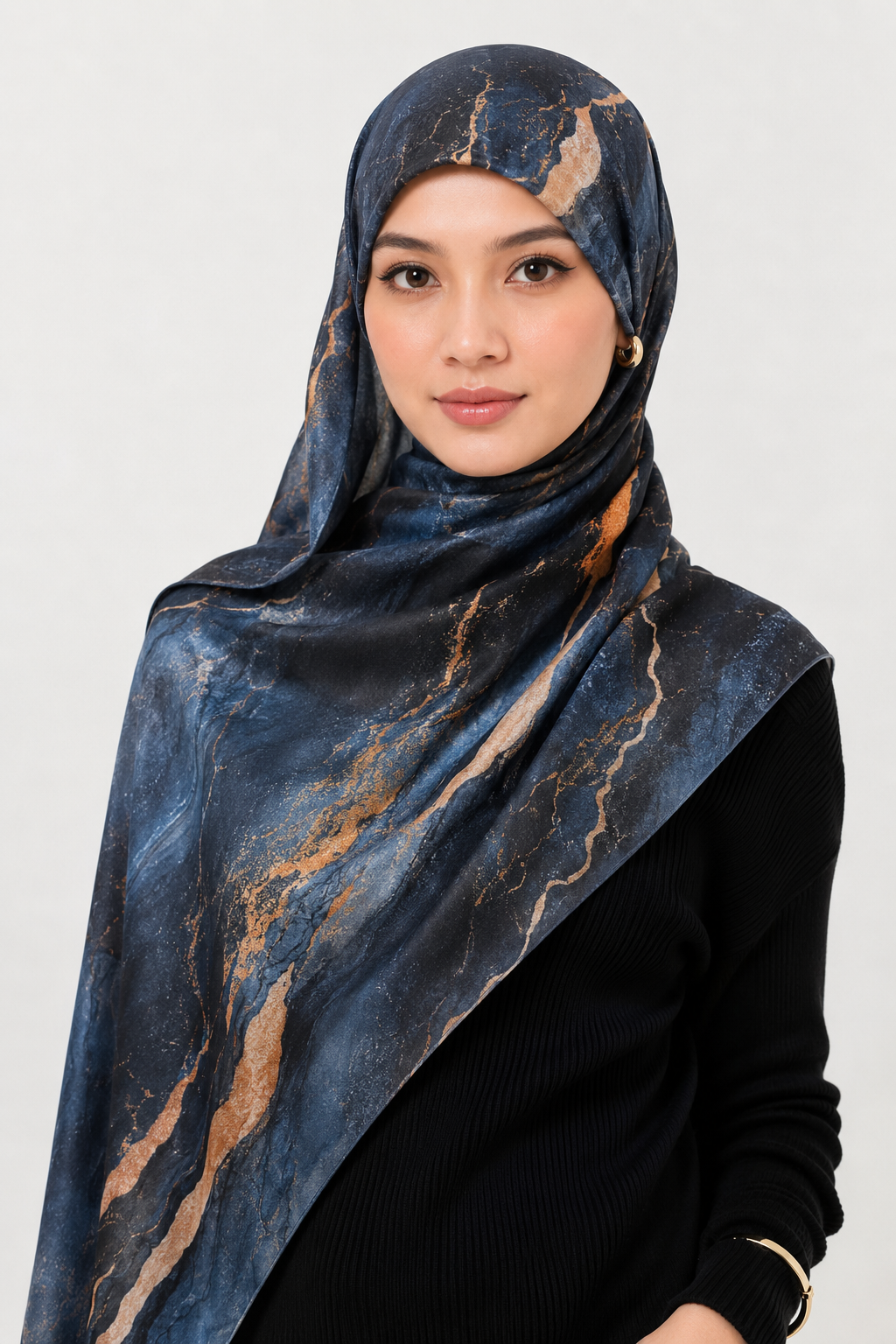 Printed Silk - Midnight Copper