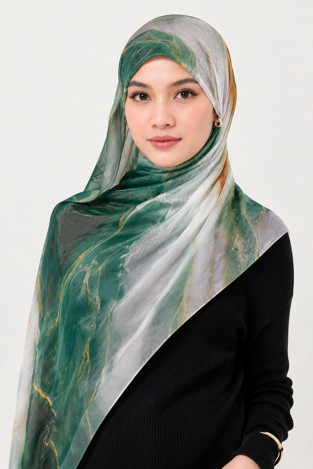 Printed Silk - Emerald Gold
