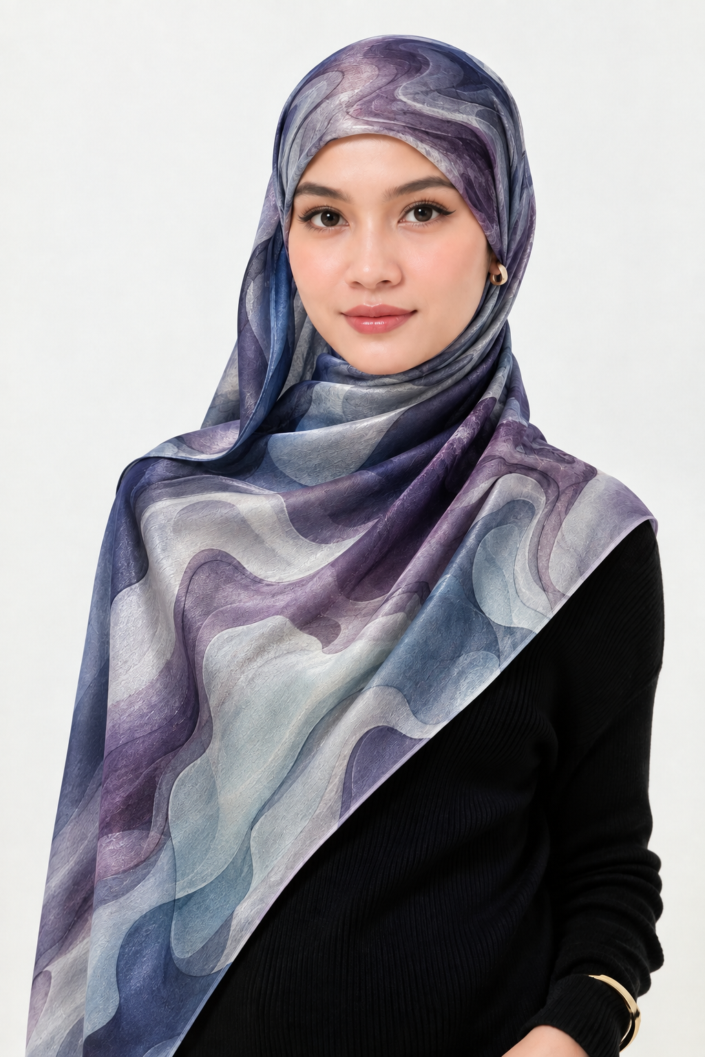 Printed Silk - Twilight Swirl