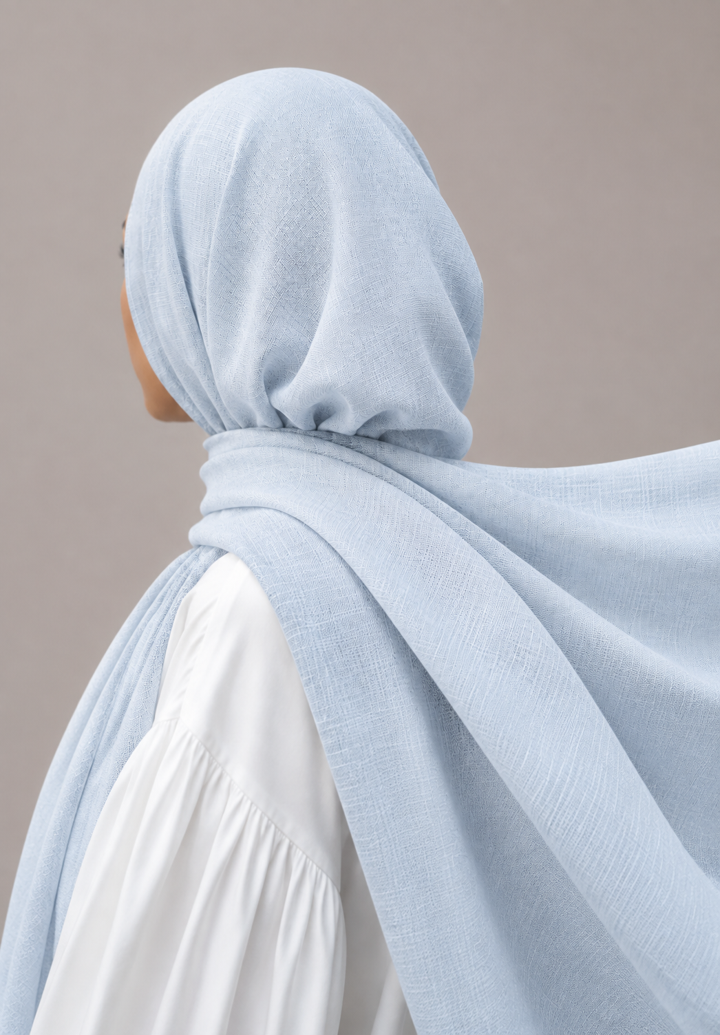 Turkish Viscose Hijab XL in Ice Blue
