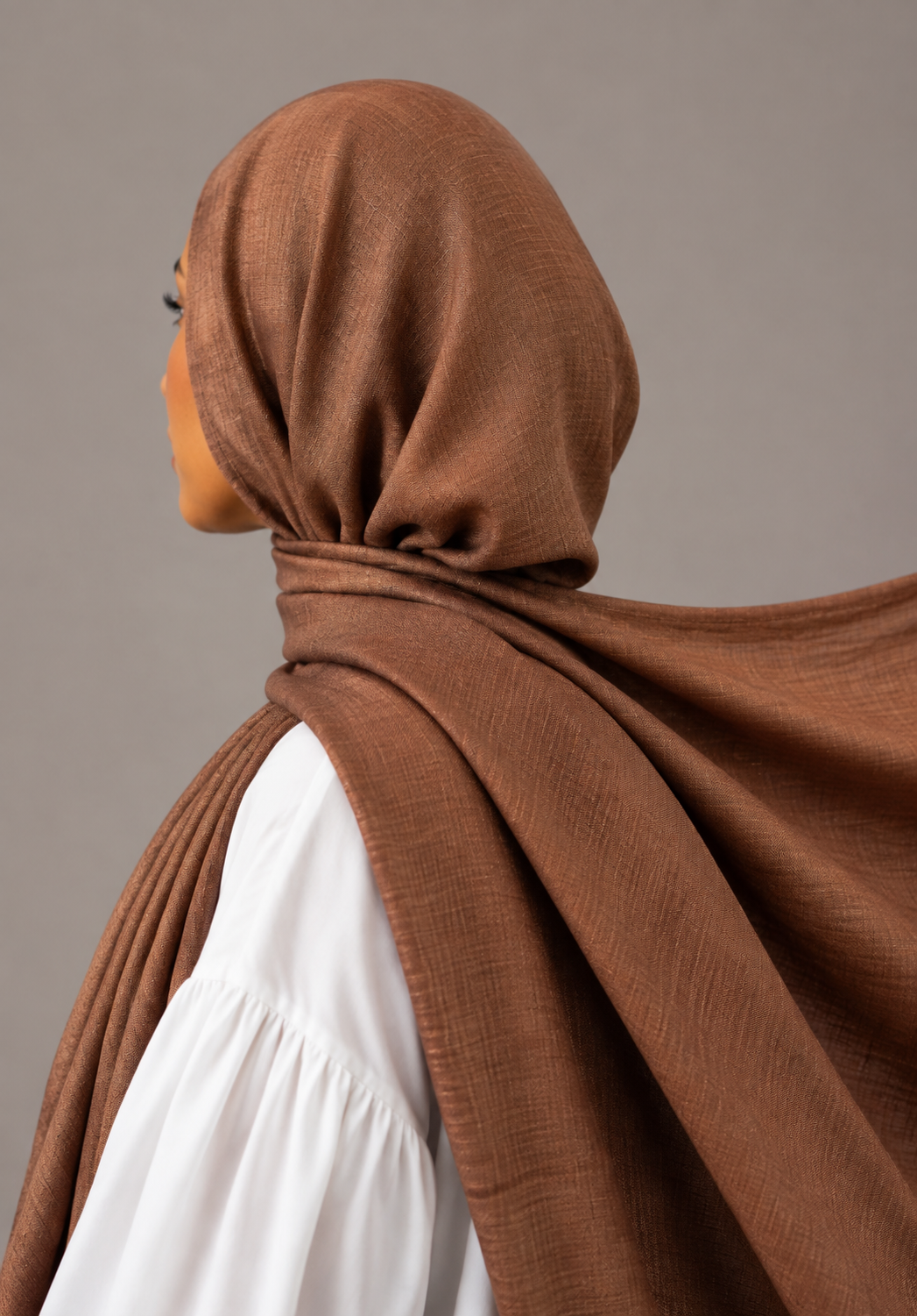 Turkish Viscose Hijab XL in Walnut