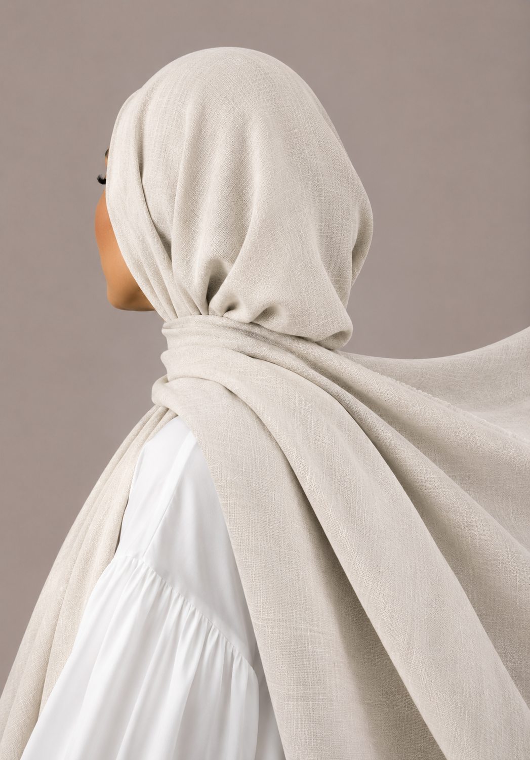 Turkish Viscose Hijab XL in Ivory