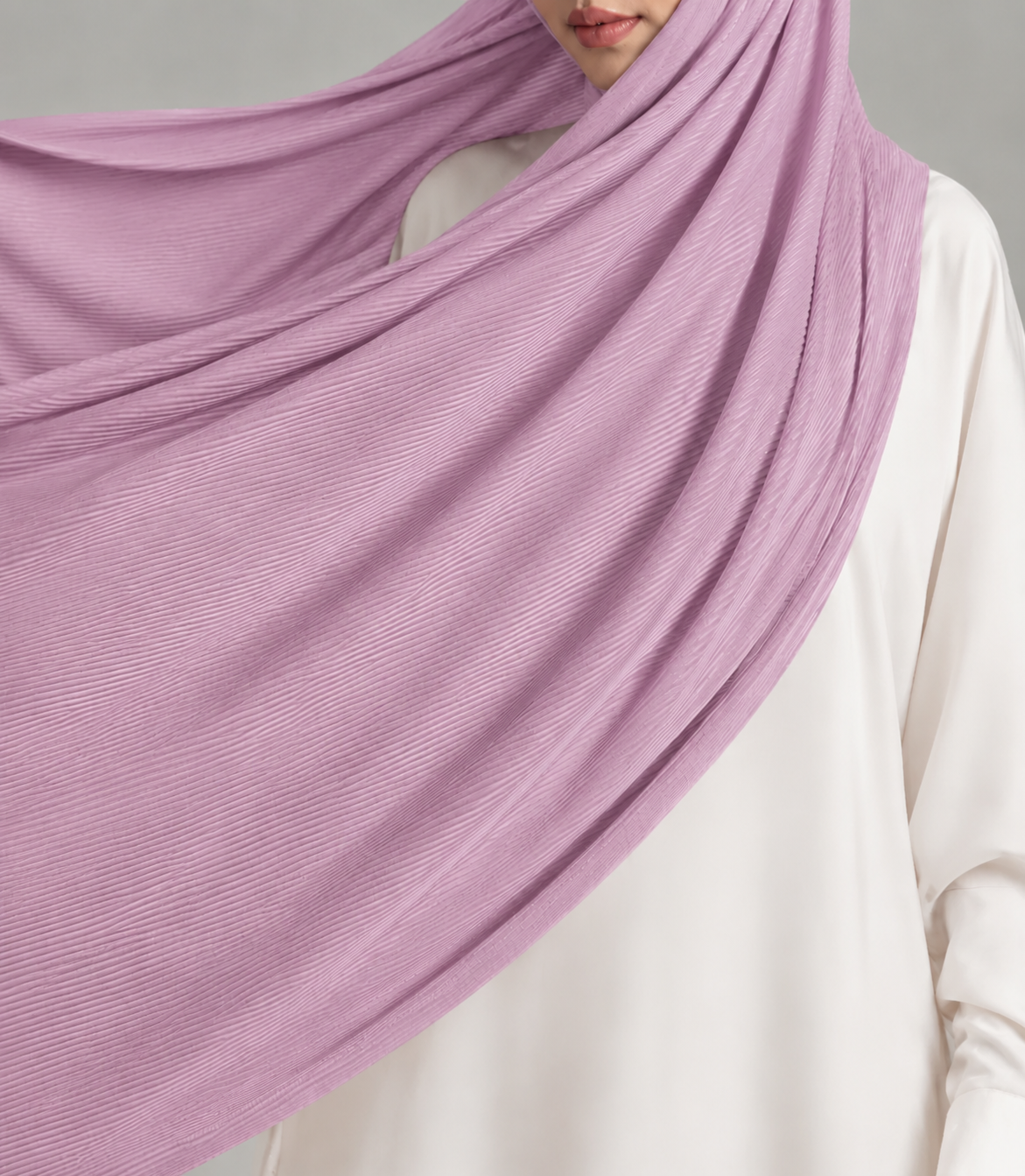 Ribbed Jersey Hijab in Mauve