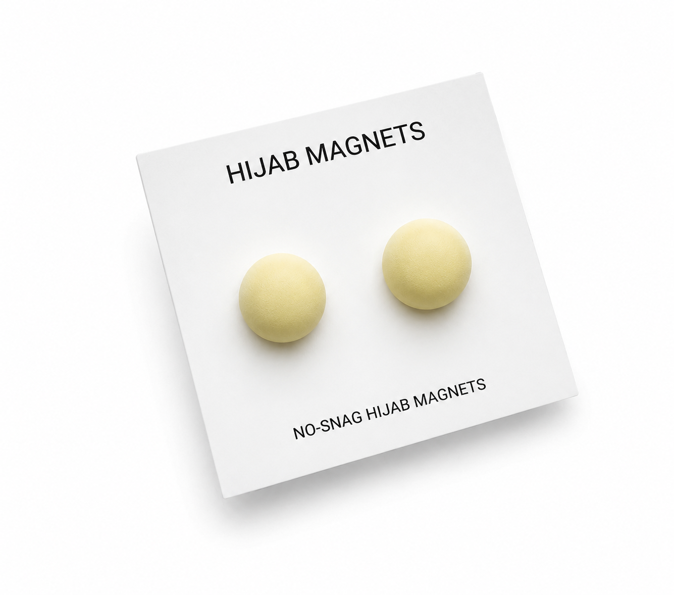 Matte Hijab Magnets (Circle) - Cream - (Pair Of 2)
