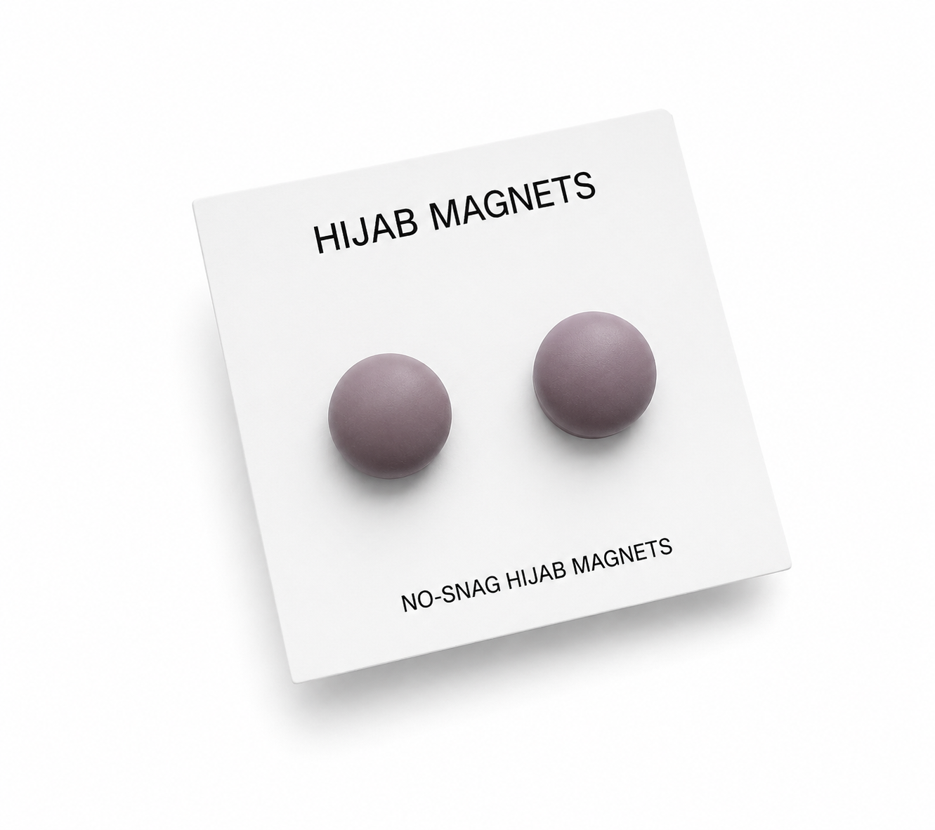 Matte Hijab Magnets (Circle) - Mauve - (Pair Of 2)