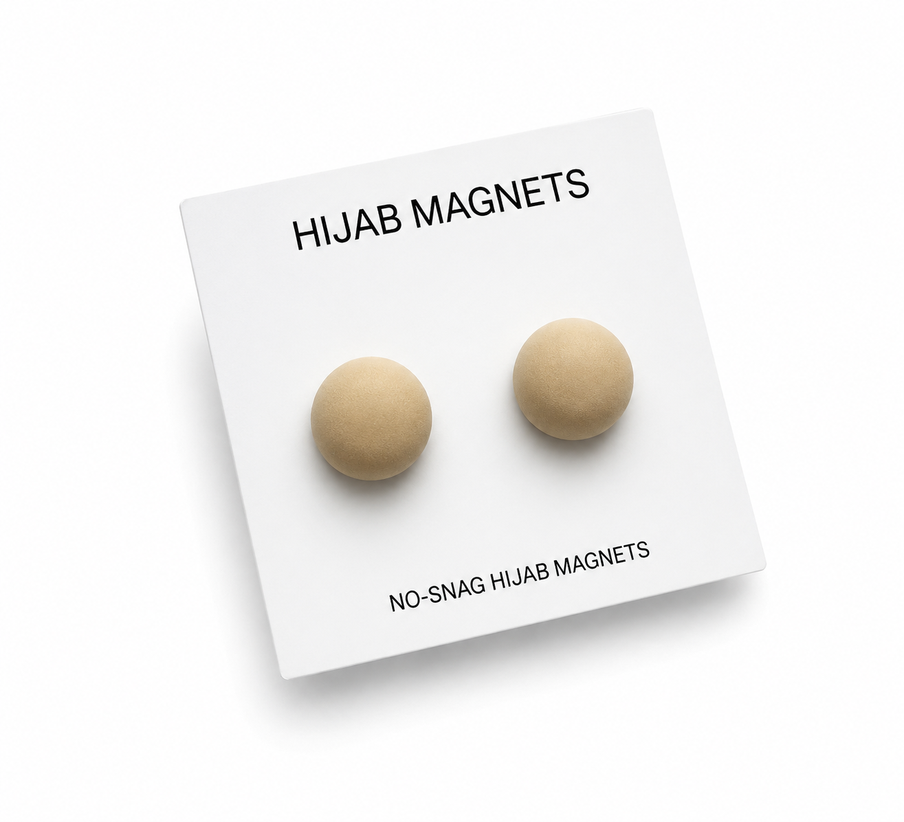 Matte Hijab Magnets (Circle) - Nude - (Pair Of 2)