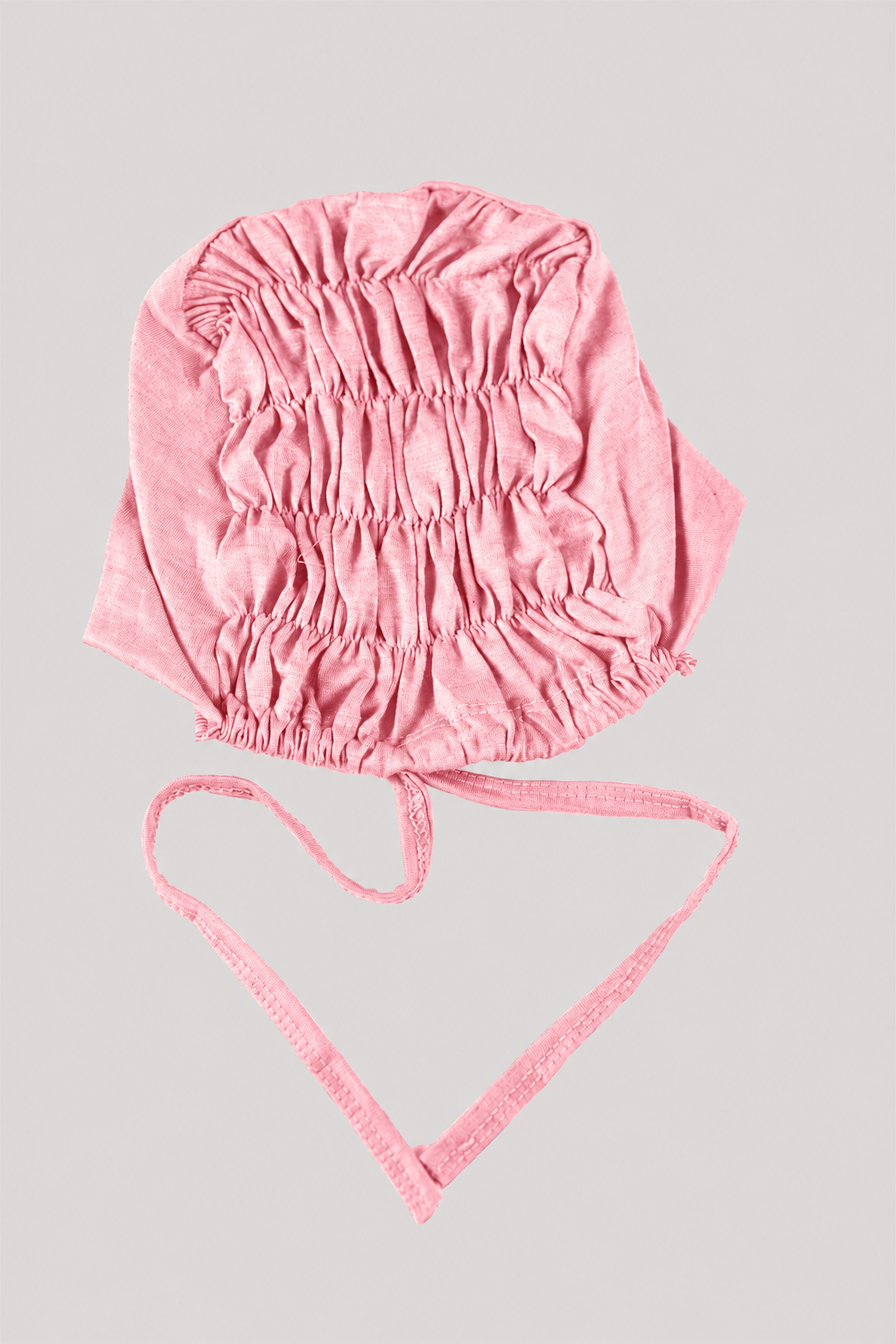 Ruched Hijab Cap in Baby Pink