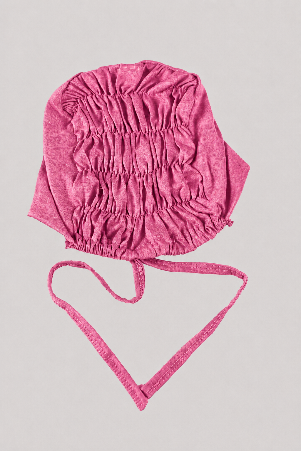Ruched Hijab Cap in Rose Pink
