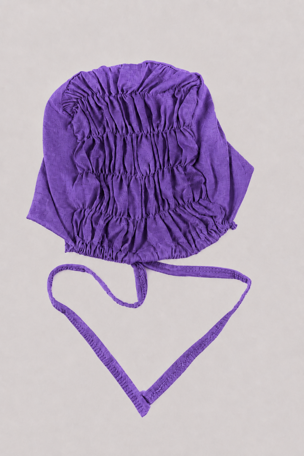 Ruched Hijab Cap in Purple